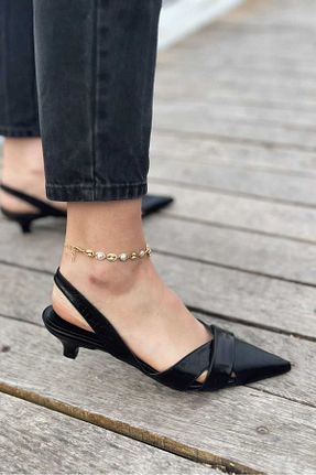 کفش استایلیتو مشکی پاشنه نازک PANAMA SHOES - کد 927536443