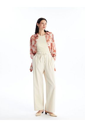 شلوار نباتی زنانه مخلوط کتان LC Waikiki - کد 930347493