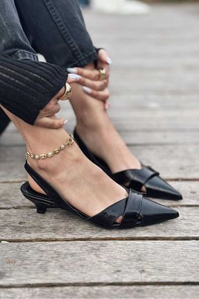 کفش استایلیتو مشکی پاشنه نازک PANAMA SHOES - کد 927536443
