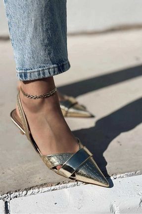 کفش استایلیتو زرد پاشنه نازک PANAMA SHOES - کد 927536381