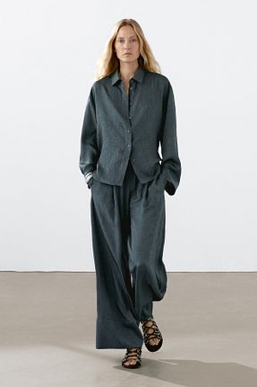 شلوار آبی زنانه بافتنی Massimo Dutti - کد 930355935