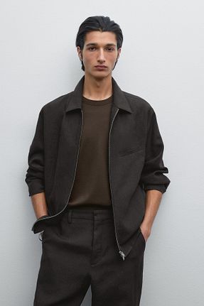 کت قهوه ای مردانه رگولار Massimo Dutti - کد 930355262