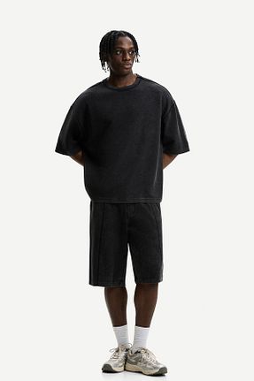 تیشرت طوسی مردانه Relaxed Bershka - کد 930361000