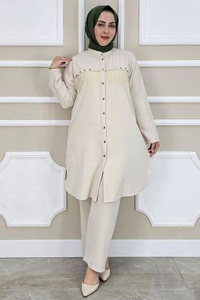 ست بالاتنه و پائین تنه حجاب طوسی زنانه رگولار PYS - کد 930363474
