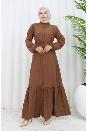 لباس حجاب قهوه ای زنانه Relaxed sefamerve - کد 833377211