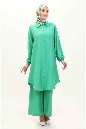 ست بالاتنه و پائین تنه حجاب سبز زنانه Relaxed sefamerve - کد 836069287