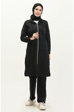 شلوار کرمگن مشکی زنانه پاچه کش دار sefamerve - کد 836131756