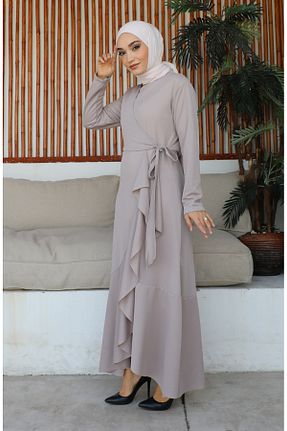 لباس حجاب بژ زنانه رگولار sefamerve - کد 833410497