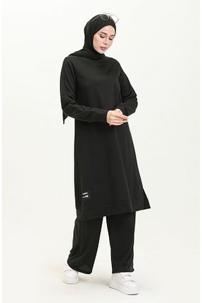 ست بالاتنه و پائین تنه حجاب مشکی زنانه Relaxed sefamerve - کد 834609408