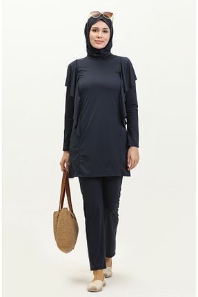 مایو حجاب سرمه ای زنانه ساده sefamerve - کد 834772092