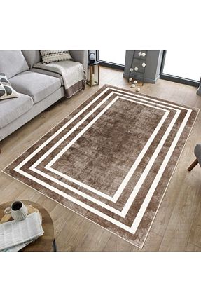 فرش قهوه ای زیره ضد لغزش Hülya Home - کد 175186152