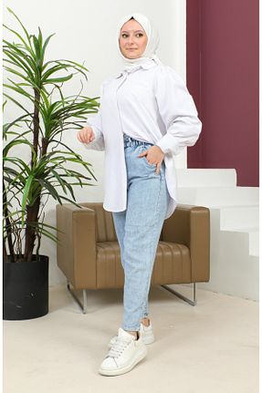 شلوار آبی زنانه پارچه sefamerve - کد 833411256