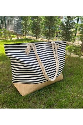 کیف ساحلی بژ زنانه حصیر BLTBAGS - کد 847748303