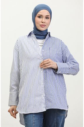 پیراهن حجاب سرمه ای زنانه Relaxed sefamerve - کد 833378161