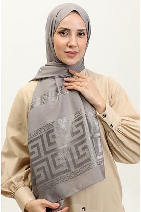 روسری طوسی شیفون sefamerve - کد 837977034