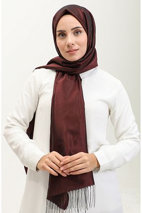 روسری زرشکی 70 * 180 sefamerve - کد 837975557