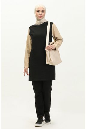 شلوار کرمگن مشکی زنانه ساق پهن sefamerve - کد 836146813