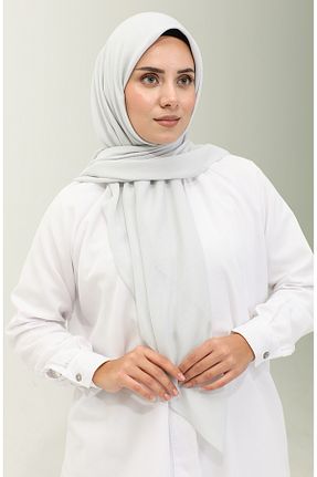 روسری طوسی پلی استر sefamerve - کد 854668653