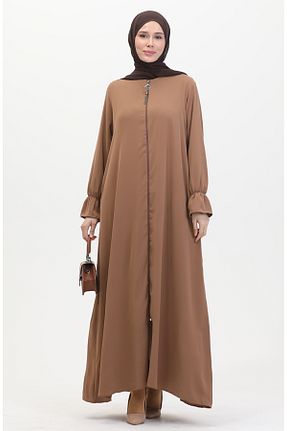 کلاه و ابایا قهوه ای زنانه بافتنی sefamerve - کد 860814370