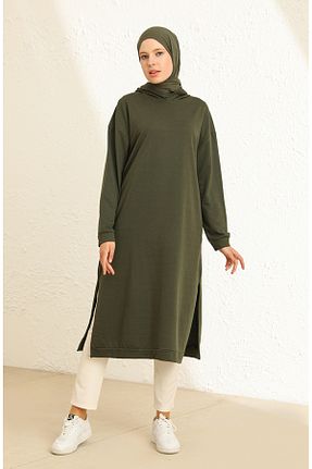 تونیک حجاب خاکی زنانه پنبه ای sefamerve - کد 834610007