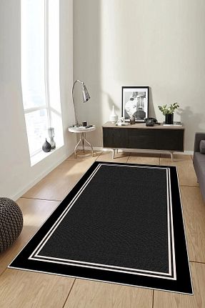 فرش مشکی زیره ضد لغزش Hülya Home - کد 898603716