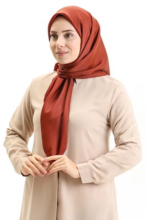 روسری قهوه ای پلی استر sefamerve - کد 845922359
