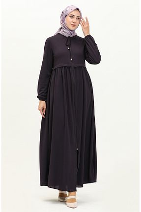 کلاه و ابایا بنفش زنانه بافتنی sefamerve - کد 833410614