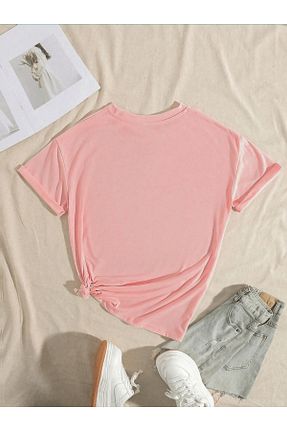 تیشرت سایز بزرگ صورتی زنانه Relaxed LUNAVISTA - کد 930478866