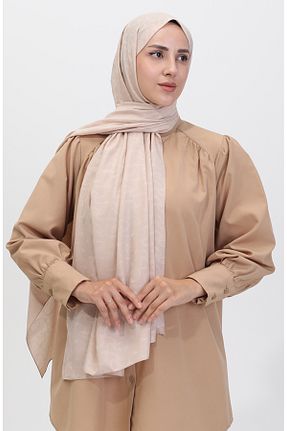 روسری بژ پلی استر sefamerve - کد 847830200