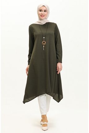 تونیک حجاب خاکی زنانه پنبه ای sefamerve - کد 834611349