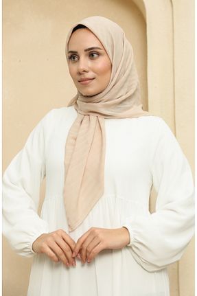 روسری بژ شیفون sefamerve - کد 837976058