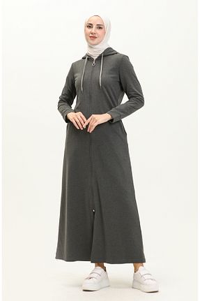 کلاه و ابایا طوسی زنانه پنبه ای sefamerve - کد 833410515