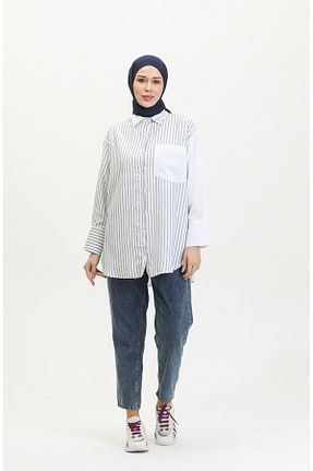 پیراهن حجاب سرمه ای زنانه رگولار sefamerve - کد 833378395