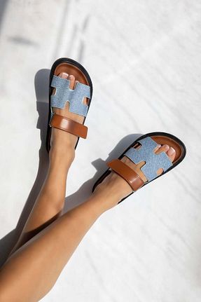 صندل رنگی زنانه پاشنه تخت Shoebuo - کد 930366926
