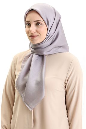 روسری طوسی پلی استر sefamerve - کد 845922446