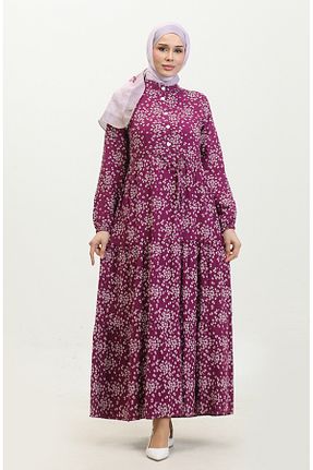 لباس حجاب بنفش زنانه رگولار sefamerve - کد 833377249