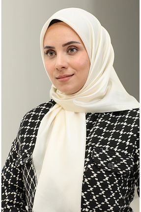 روسری بژ پلی استر sefamerve - کد 837976422