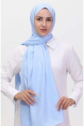 روسری آبی پلی استر sefamerve - کد 847817099