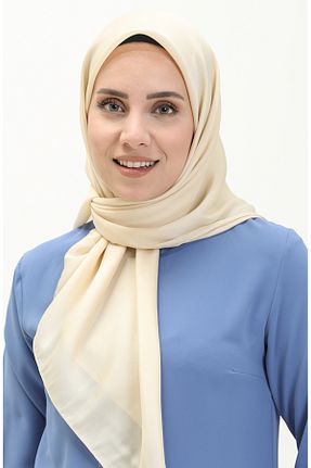 روسری بژ پلی استر sefamerve - کد 845922397