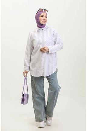 پیراهن حجاب بنفش زنانه Relaxed sefamerve - کد 833382400