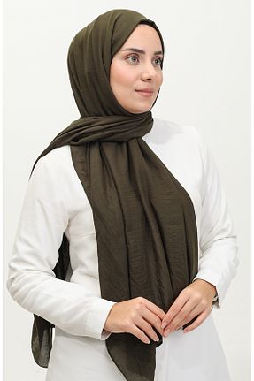 روسری خاکی 70 * 180 sefamerve - کد 848438900