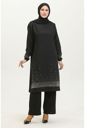 تونیک حجاب مشکی زنانه بافتنی sefamerve - کد 836541367