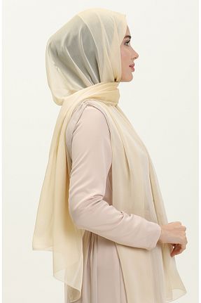روسری بژ شیفون sefamerve - کد 841205087
