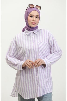 پیراهن حجاب بنفش زنانه رگولار sefamerve - کد 833582279