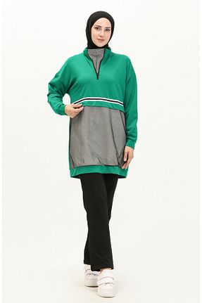 شلوار کرمگن سبز زنانه پاچه کش دار sefamerve - کد 836134139