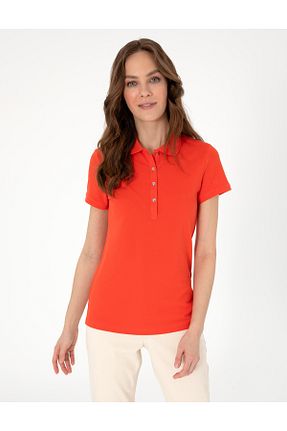 پولوشرت قرمز زنانه %100 پنبه Pierre Cardin - کد 930413757