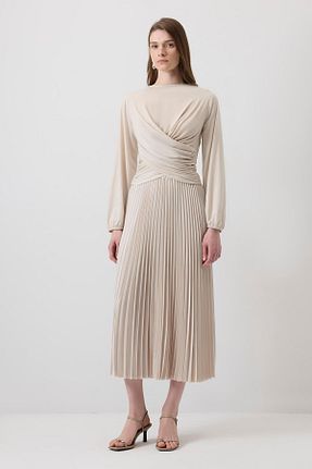 بلوز حجاب بژ زنانه ویسکون Touche Prive - کد 930554115