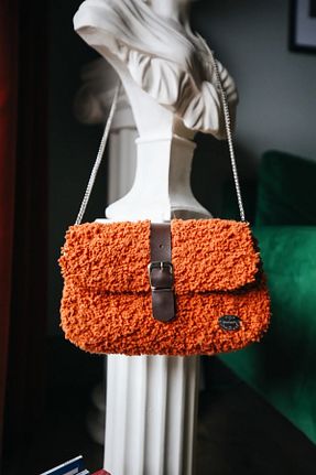 کیف دوشی نارنجی زنانه پلی استر Talinhandmade - کد 930461070