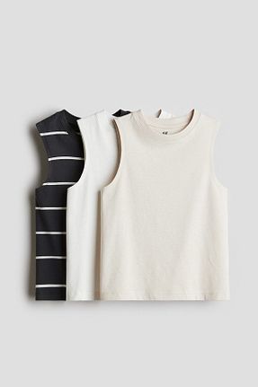 رکابی طوسی بچه گانه بدون آستین H&M - کد 930522382