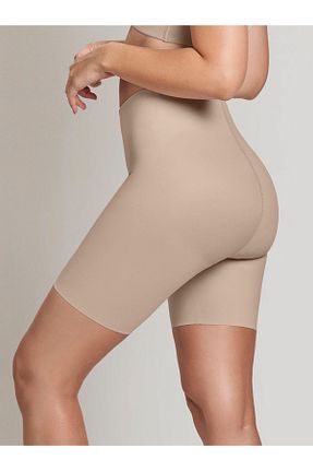 شلوارک و برمودا بژ زنانه فاق بلند MİSTİRİK - کد 679425321